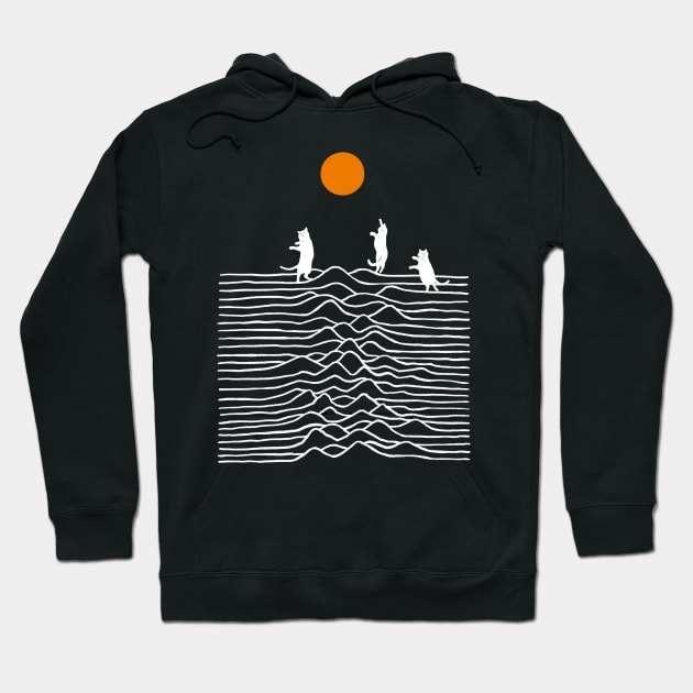 Cat Joy Division - Black Hoodie by Chewbarber